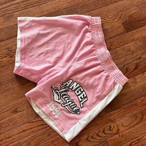 pink basketball shorts